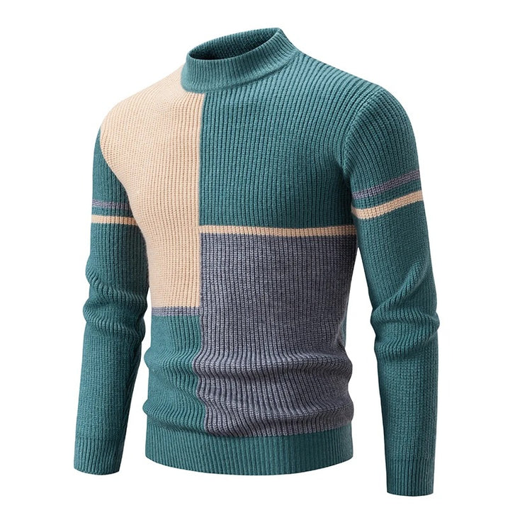 MARLO | KNITTED SWEATER WITH A STAND-UP COLLAR