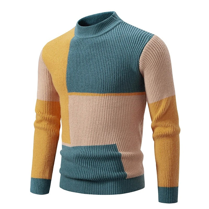 MARLO | KNITTED SWEATER WITH A STAND-UP COLLAR