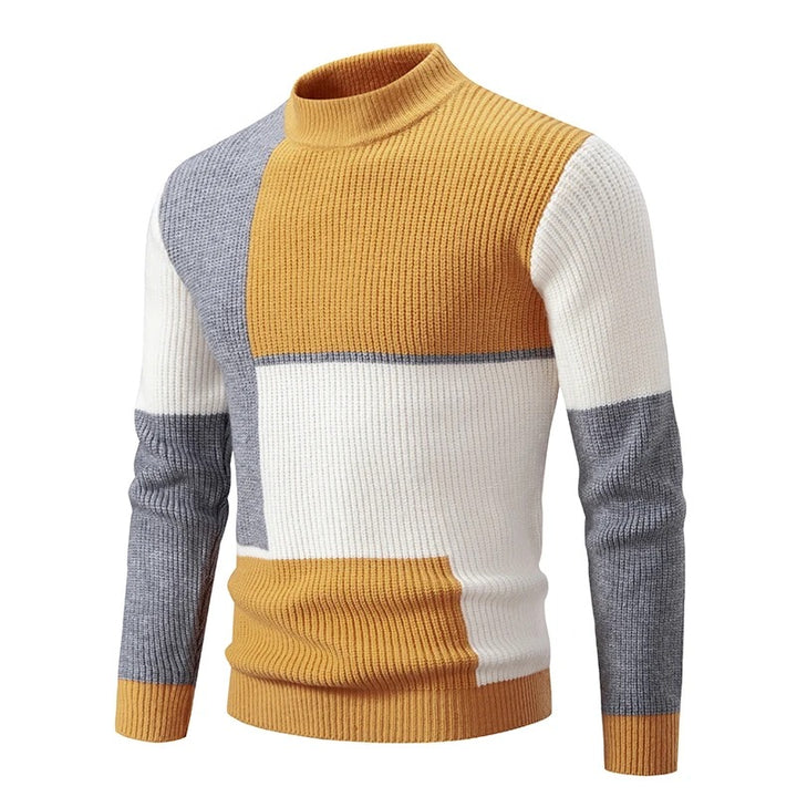 MARLO | KNITTED SWEATER WITH A STAND-UP COLLAR