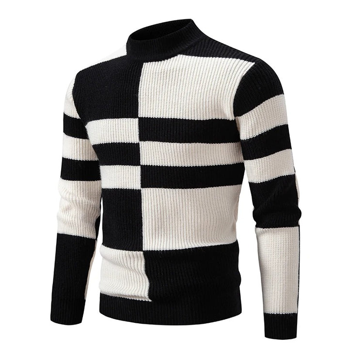 MARLO | KNITTED SWEATER WITH A STAND-UP COLLAR