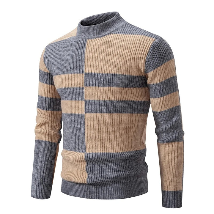MARLO | KNITTED SWEATER WITH A STAND-UP COLLAR