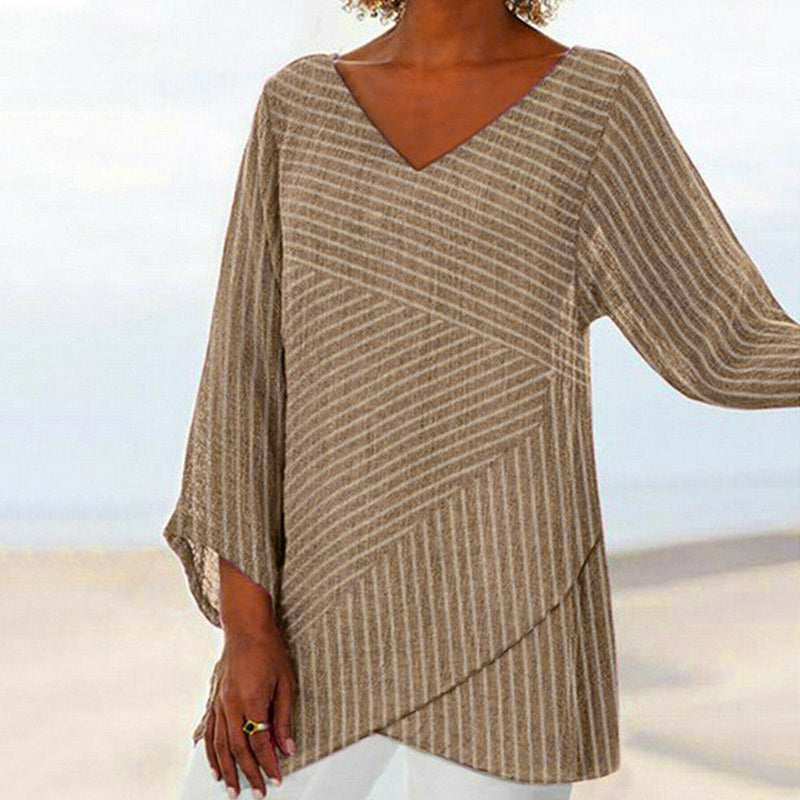 Carmina | Striped Asymmetric Tunic