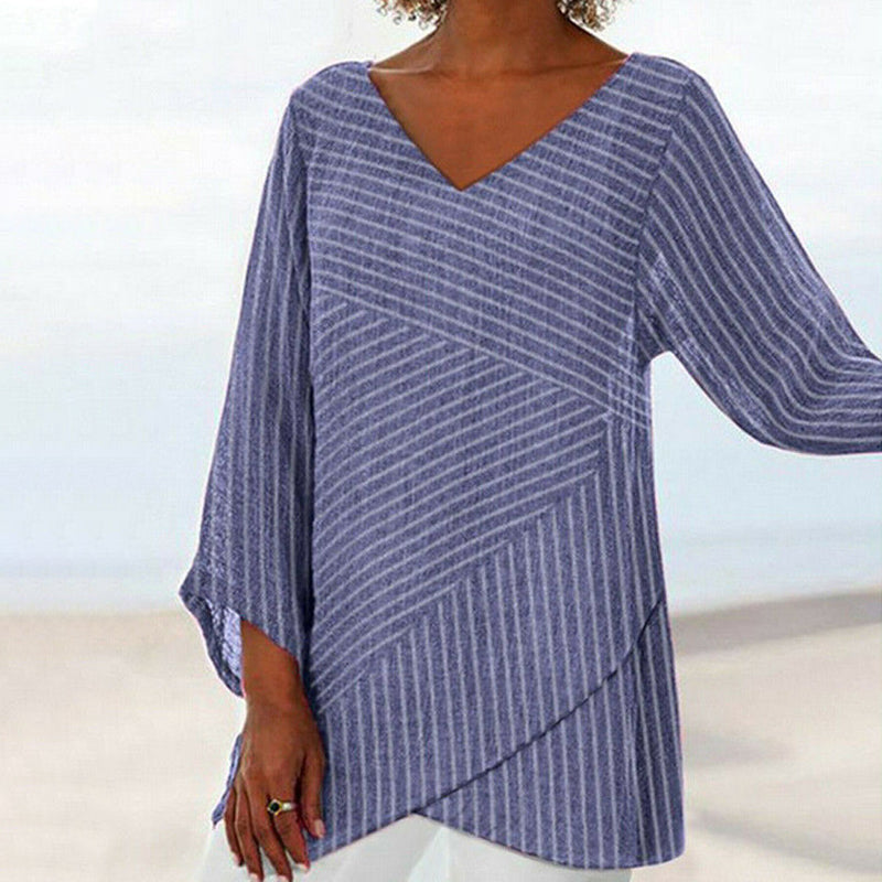 Carmina | Striped Asymmetric Tunic
