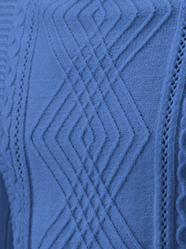 MILLER | MEN'S GEOMETRIC TWIST SLIM STAND COLLAR SWEATER