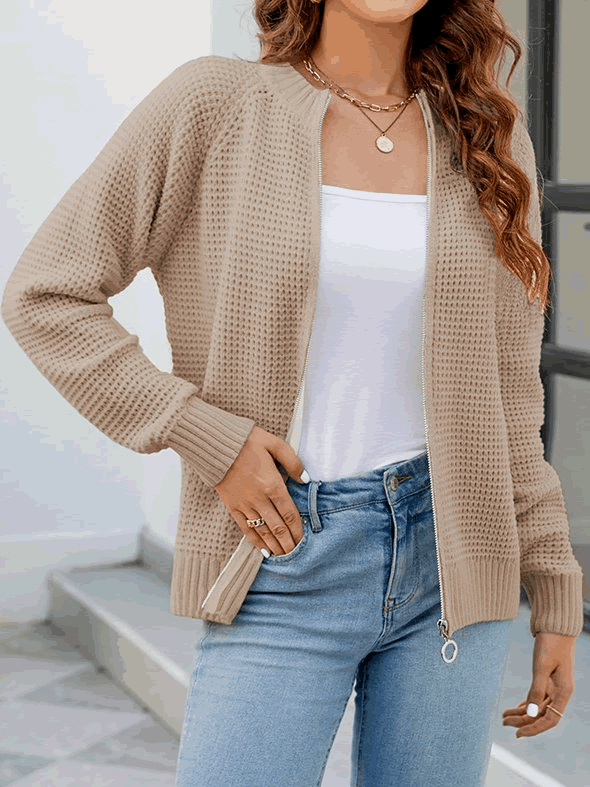 CATHY - WAFFLE CARDIGAN