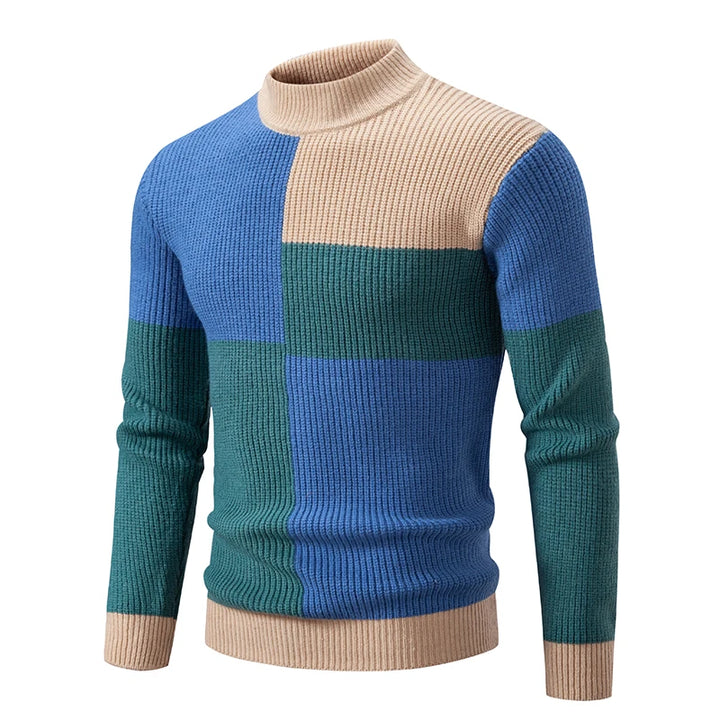 MARLO | KNITTED SWEATER WITH A STAND-UP COLLAR