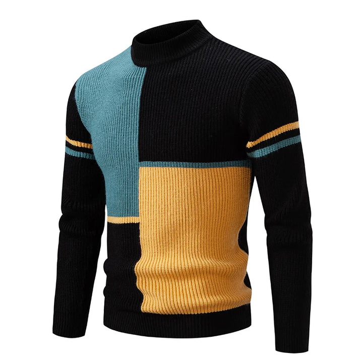 MARLO | KNITTED SWEATER WITH A STAND-UP COLLAR