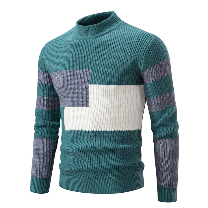 MARLO | KNITTED SWEATER WITH A STAND-UP COLLAR