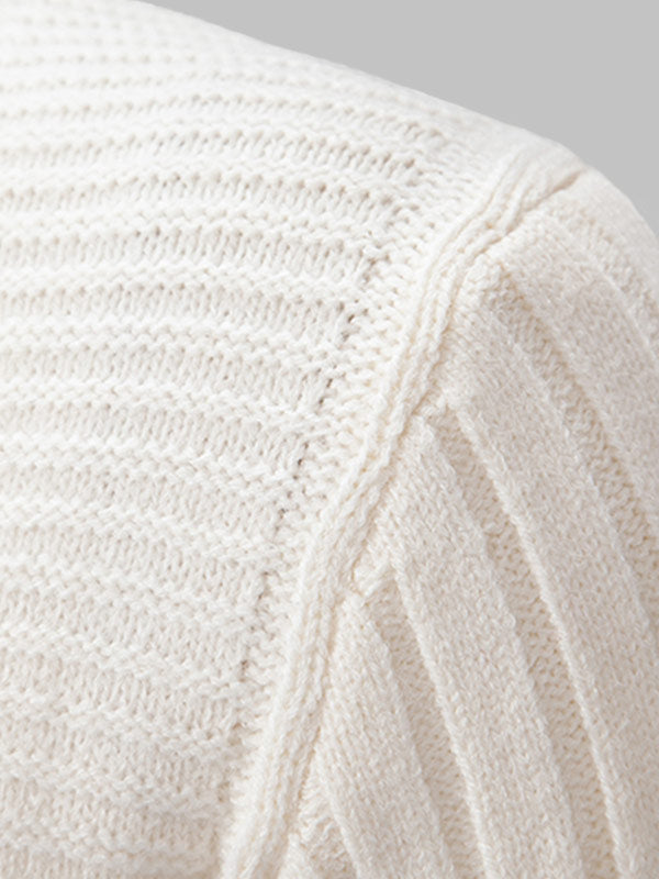 MILLER | MEN'S GEOMETRIC TWIST SLIM STAND COLLAR SWEATER