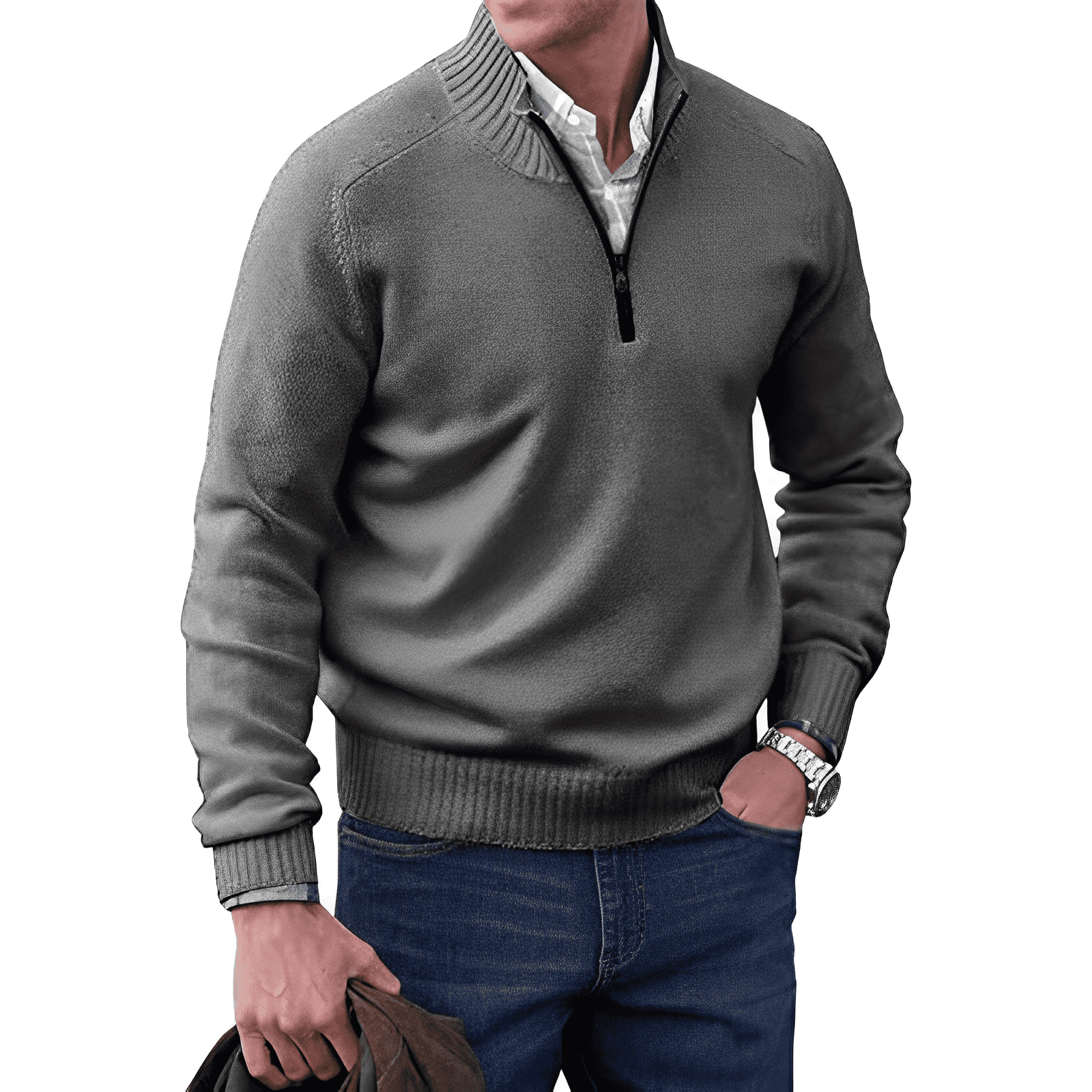 PHILLIP | QUARTER ZIP SWEATER