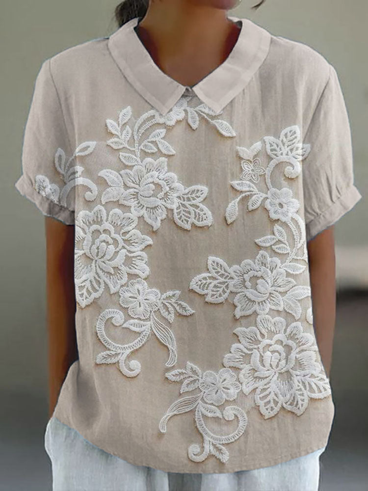 Mariza | Embroidered Cotton Shirt