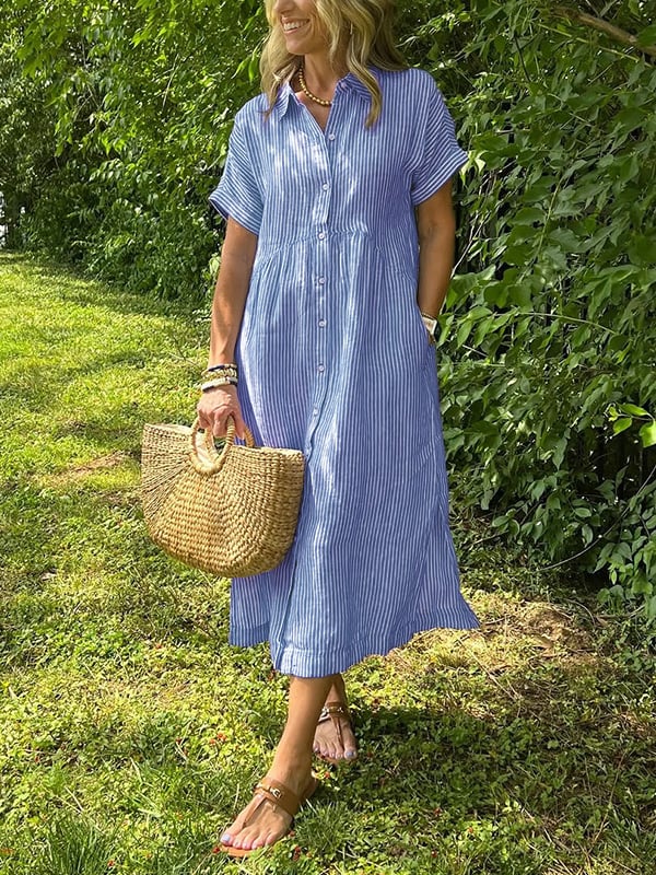 Clara | Relaxed Button-Down Summer Dress