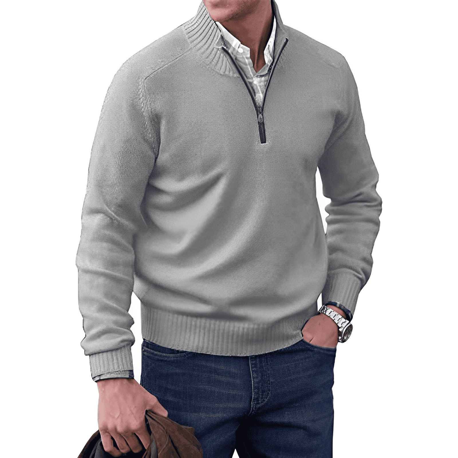 PHILLIP | QUARTER ZIP SWEATER