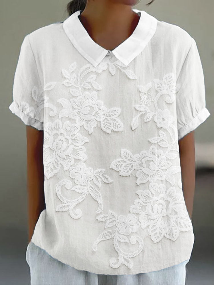 Mariza | Embroidered Cotton Shirt