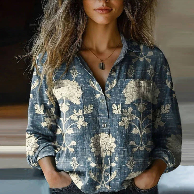 Brenna | Printed Button-down Shirt