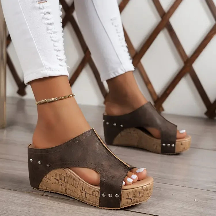 ANDREA - ERGONOMIC HIGH WEDGE SANDALS