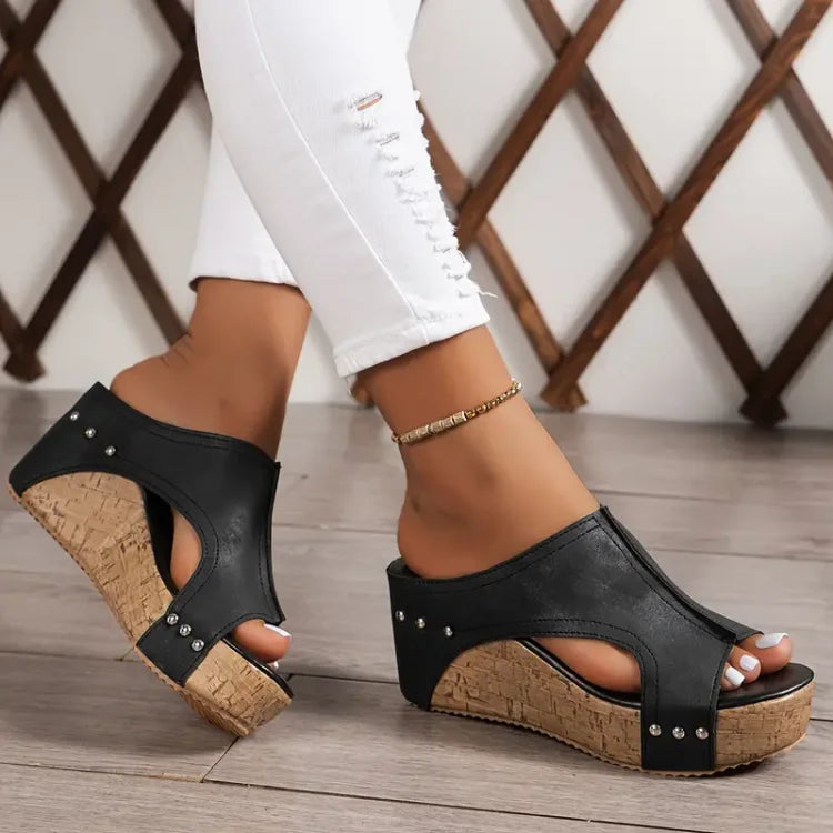 ANDREA - ERGONOMIC HIGH WEDGE SANDALS