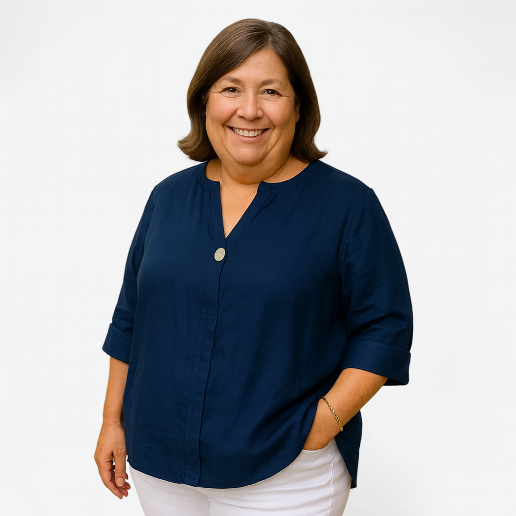 Liora | arms friendly single-button blouse