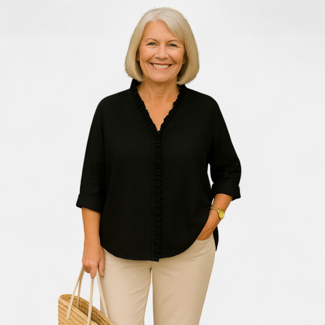 Edmonton Essence™ | Cozy Ruffle Blouse