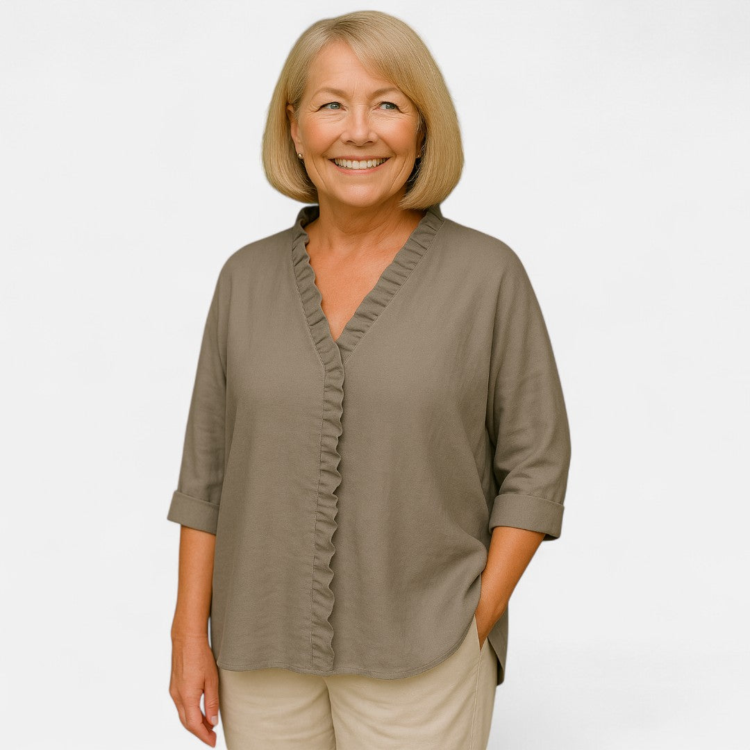 Edmonton Essence™ | Cozy Ruffle Blouse