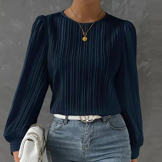 BRIDGETTE | PLEATED BLOUSE