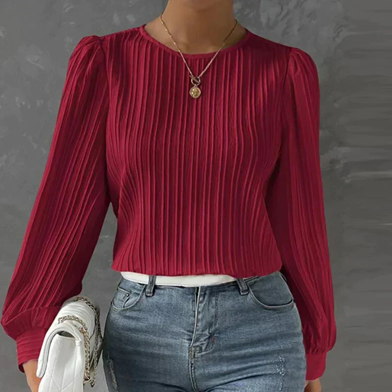 BRIDGETTE | PLEATED BLOUSE