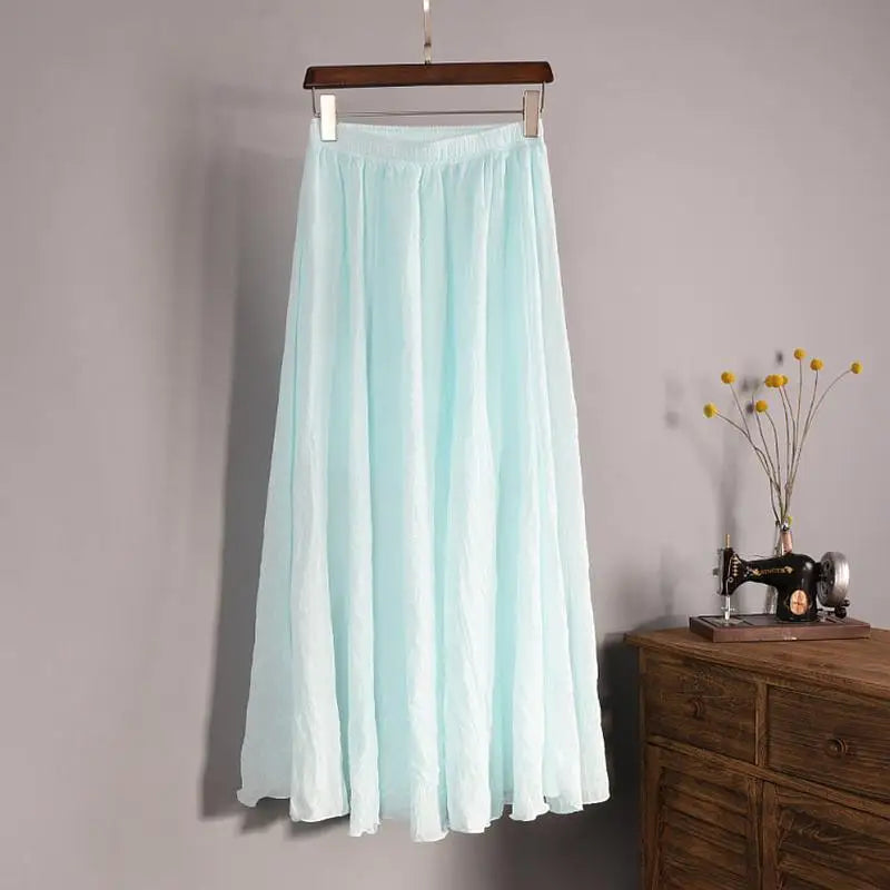 Sabina | Flowy Cotton Maxi Skirt