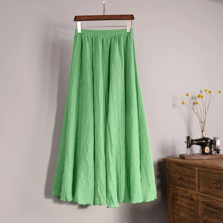 Sabina | Flowy Cotton Maxi Skirt