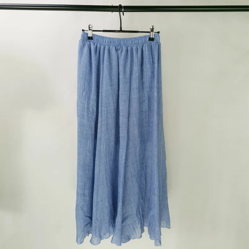 Sabina | Flowy Cotton Maxi Skirt