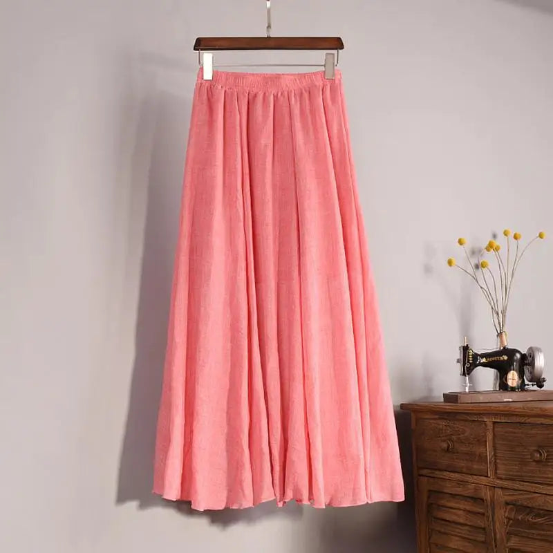 Sabina | Flowy Cotton Maxi Skirt
