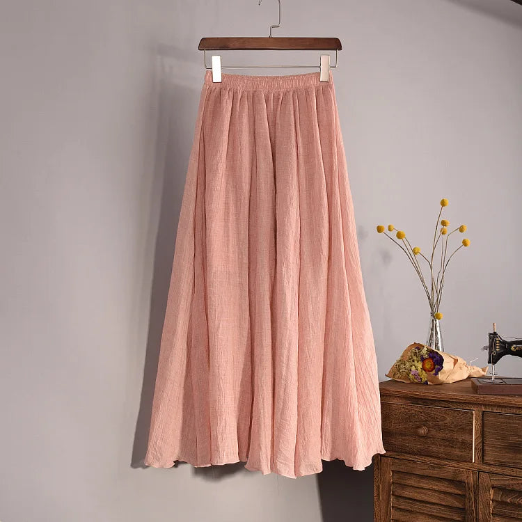 Sabina | Flowy Cotton Maxi Skirt