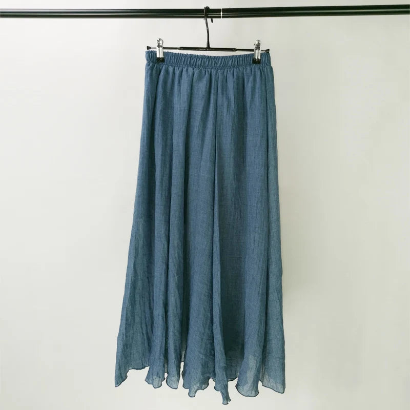 Sabina | Flowy Cotton Maxi Skirt