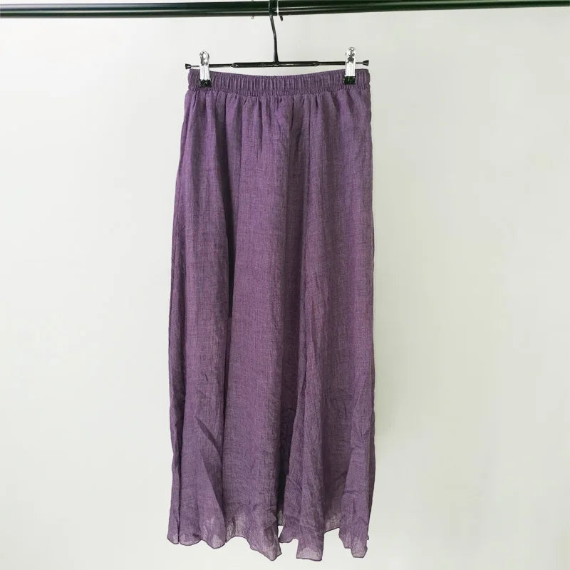 Sabina | Flowy Cotton Maxi Skirt