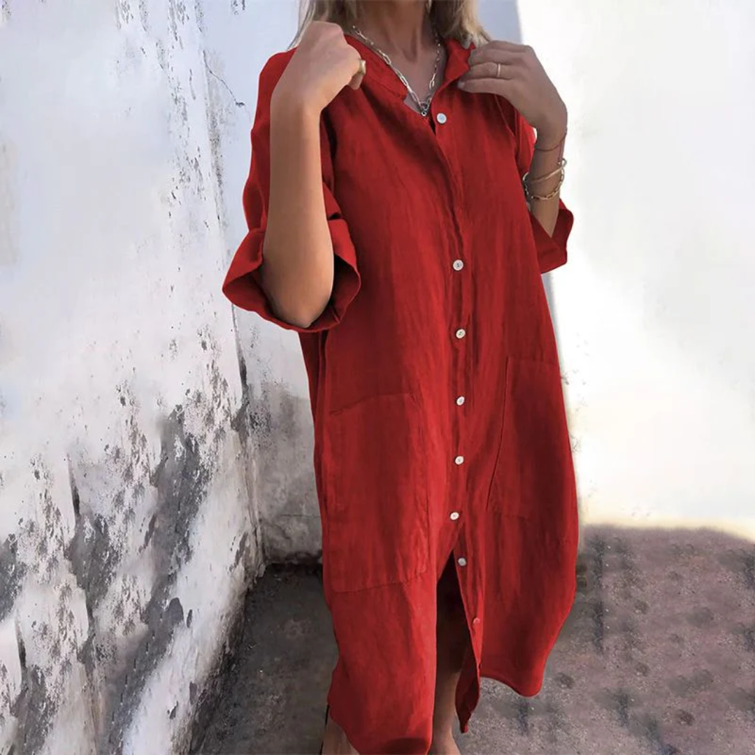 Melanie | Casual Knee-length Shirt Dress