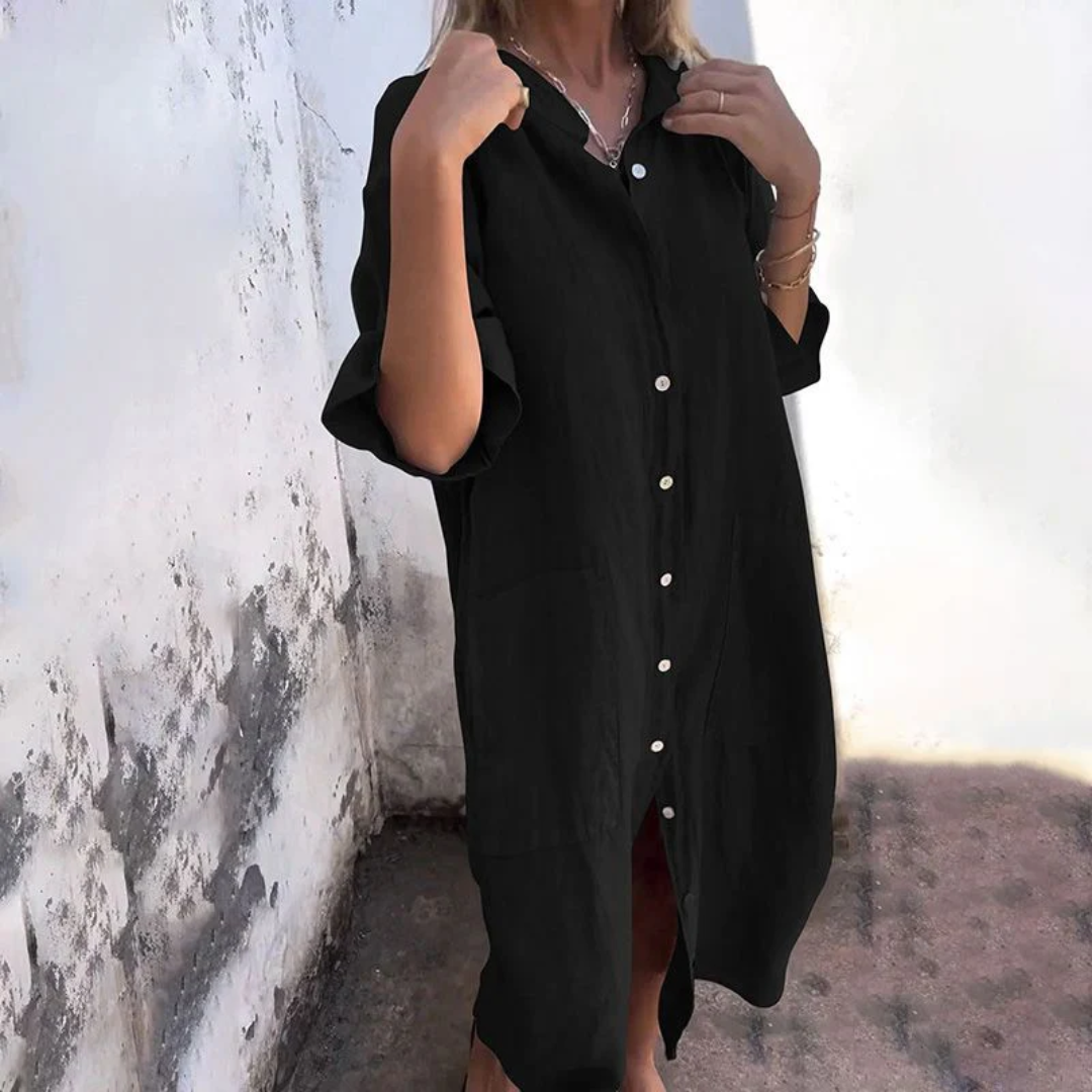 Melanie | Casual Knee-length Shirt Dress