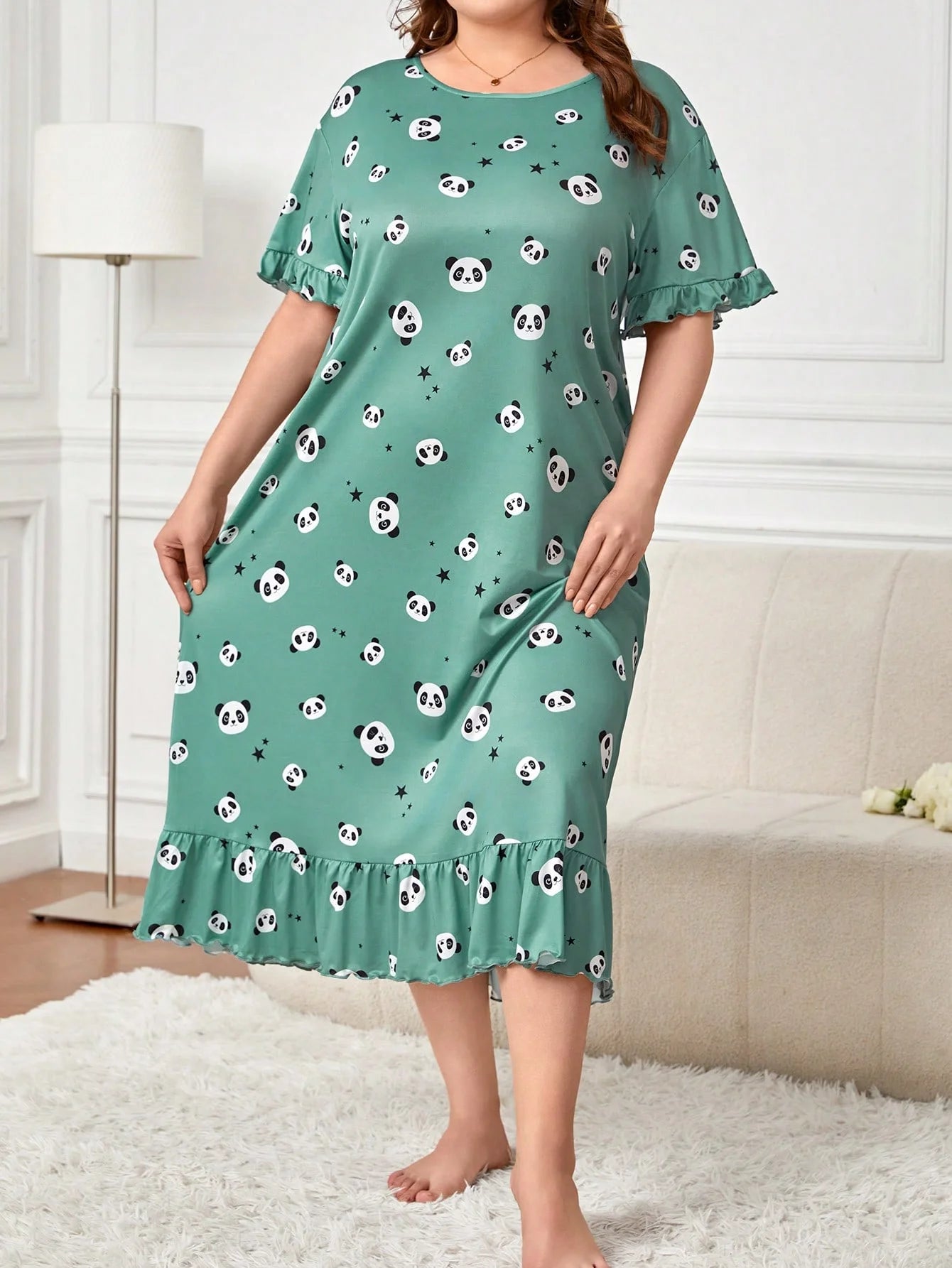 Lulu | Playful Panda Plus Size Nightdress