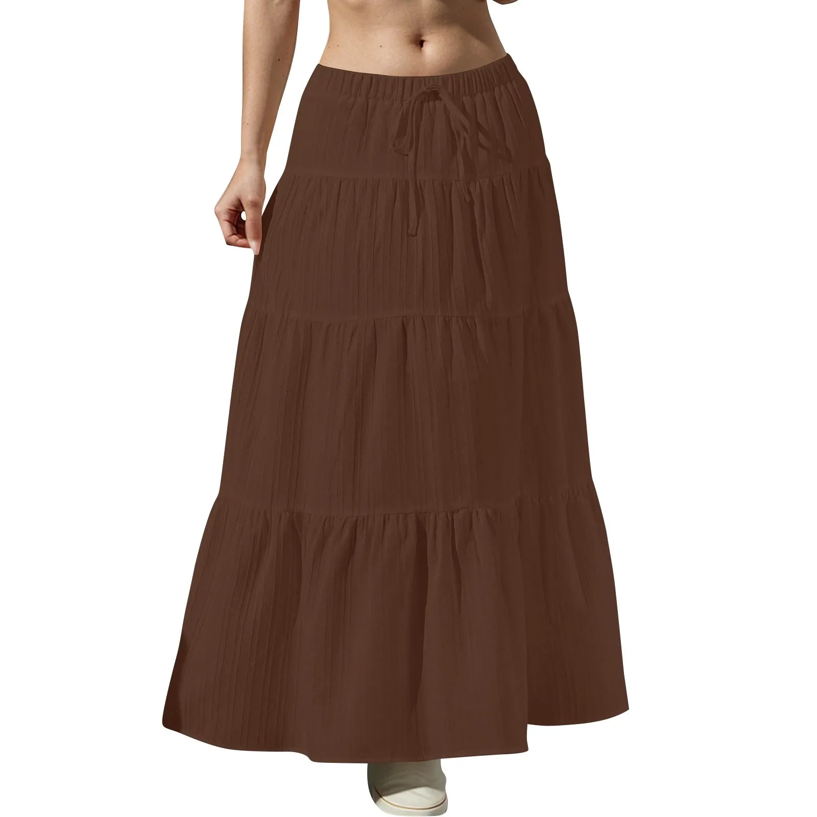 Carlene | Tiered Cotton Maxi Skirt