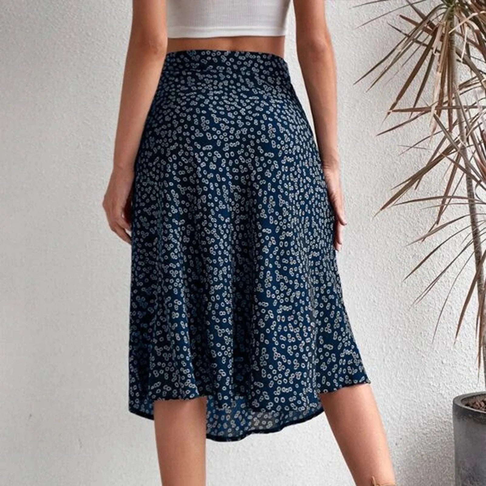 Jessie | Floral Slit Midi Skirt