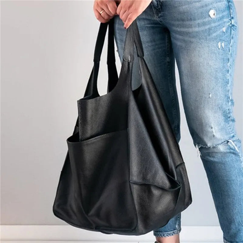 REEVA | OVERSIZED LEATHER TOTE BAG