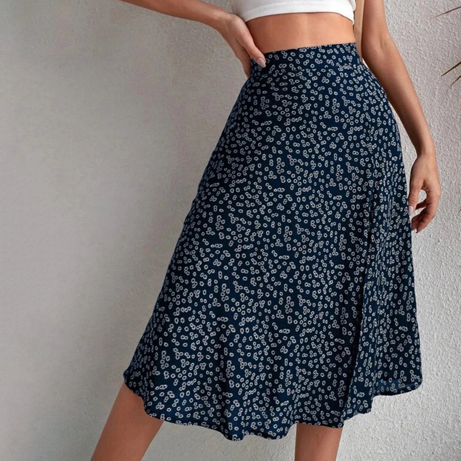 Jessie | Floral Slit Midi Skirt