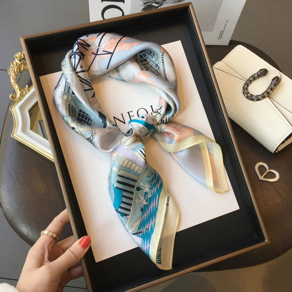 Quinn | Architectural Print Scarf