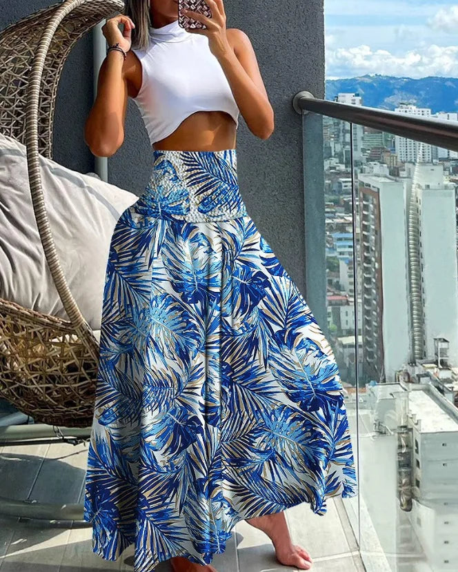 Audrey | Boho Paisley Maxi Skirt