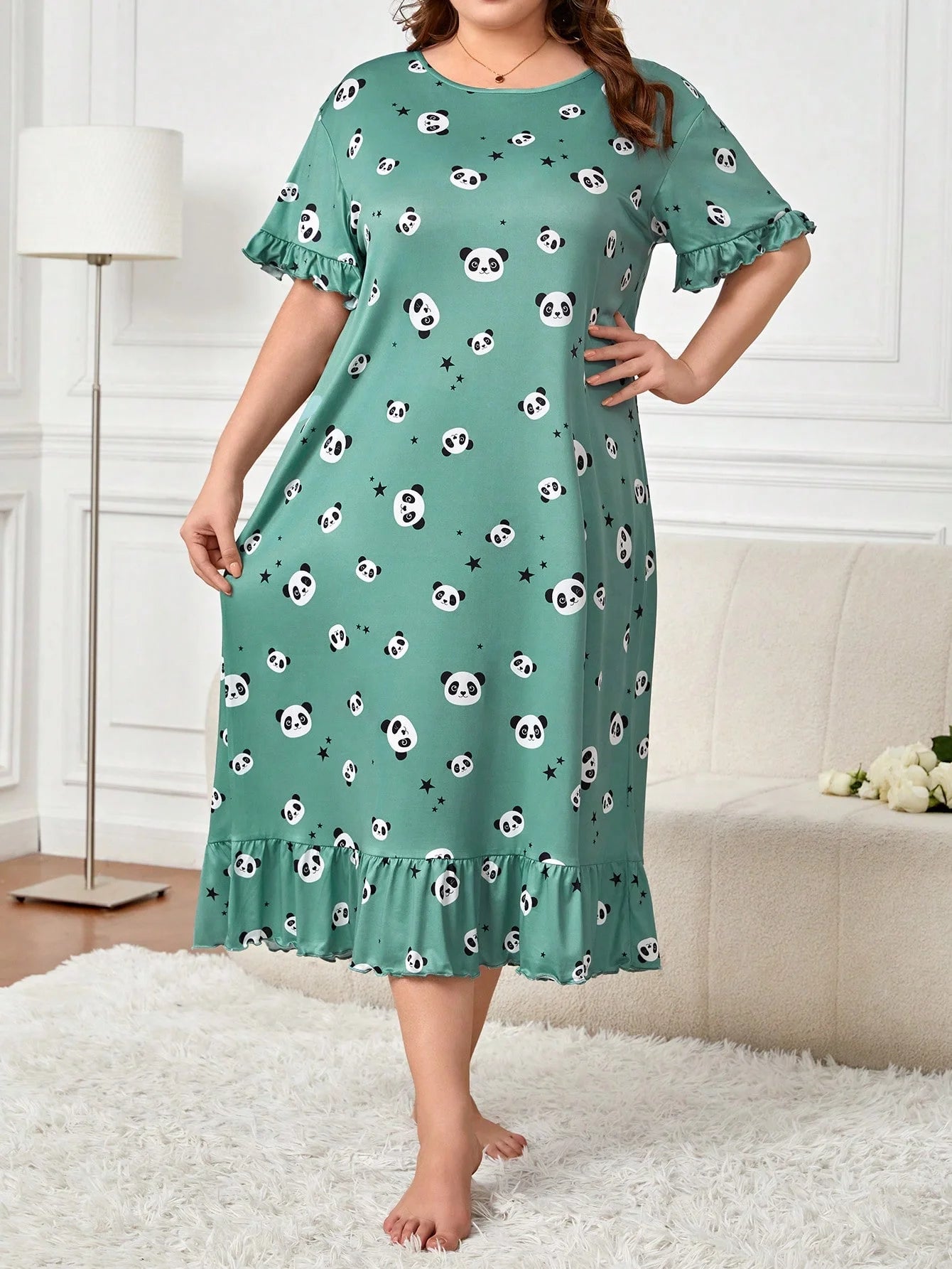 Lulu | Playful Panda Plus Size Nightdress