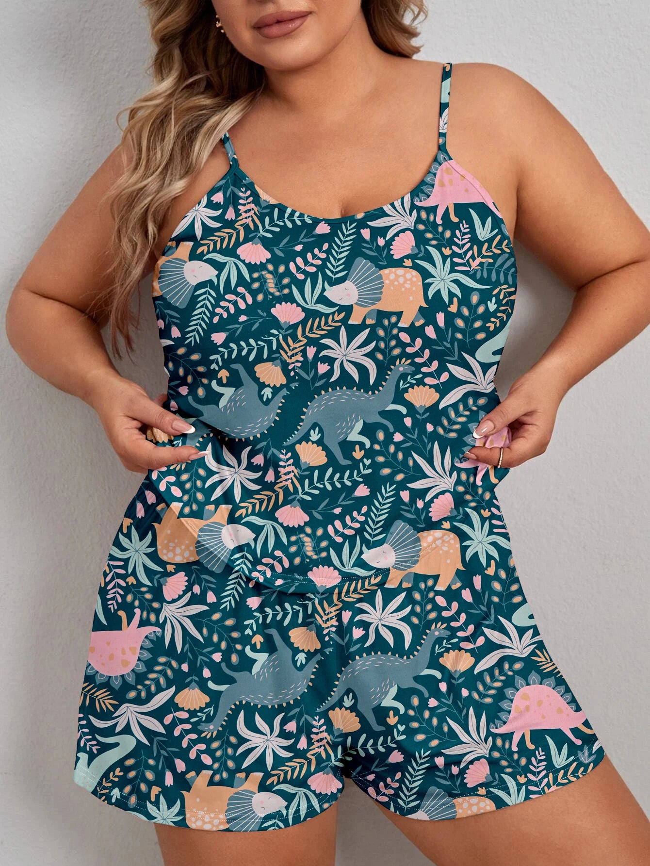 Peggy | Dinosaur Plus Size Sleepwear Set