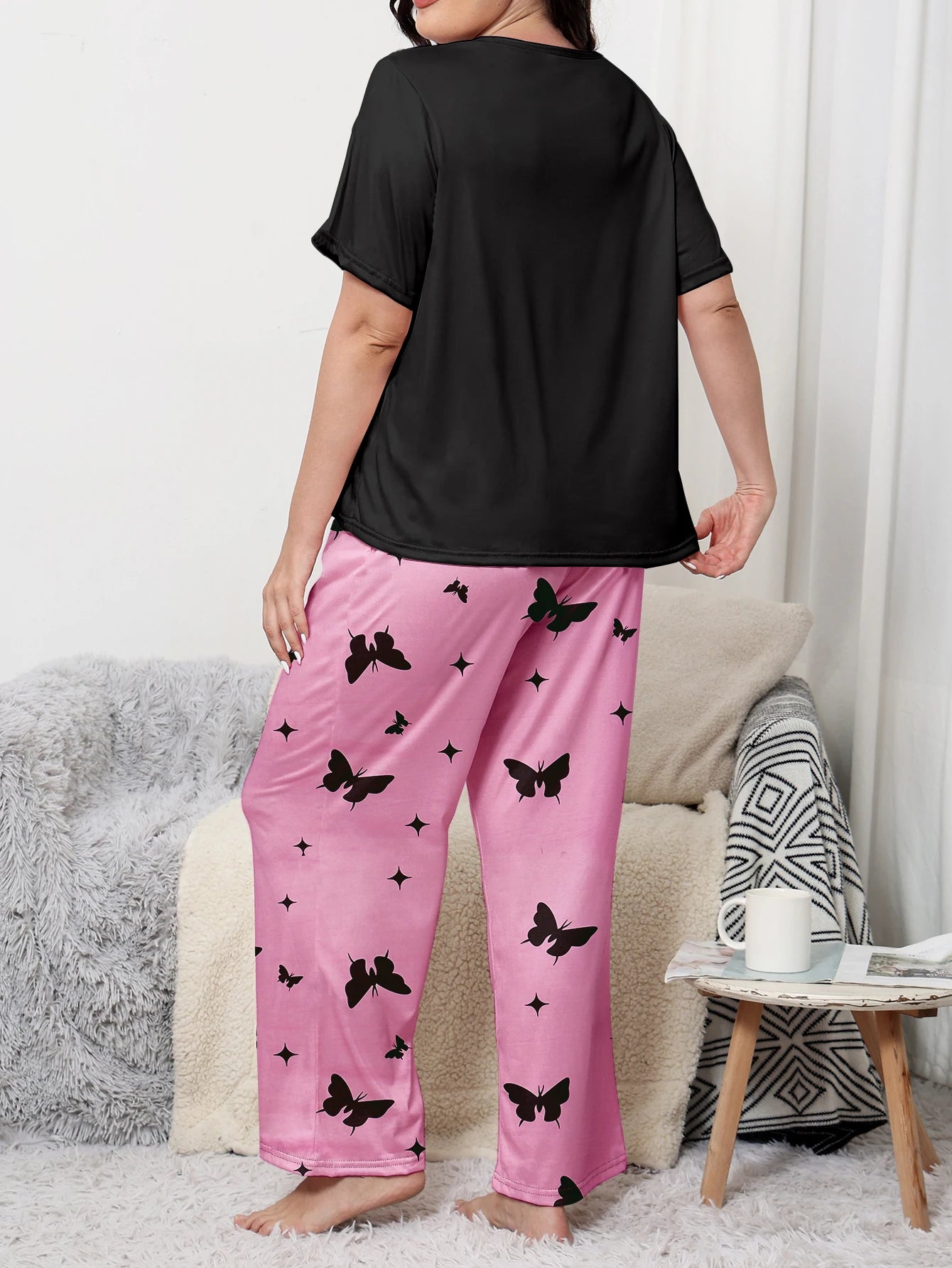 Nicki | Butterfly Plus Size Sleepwear Set
