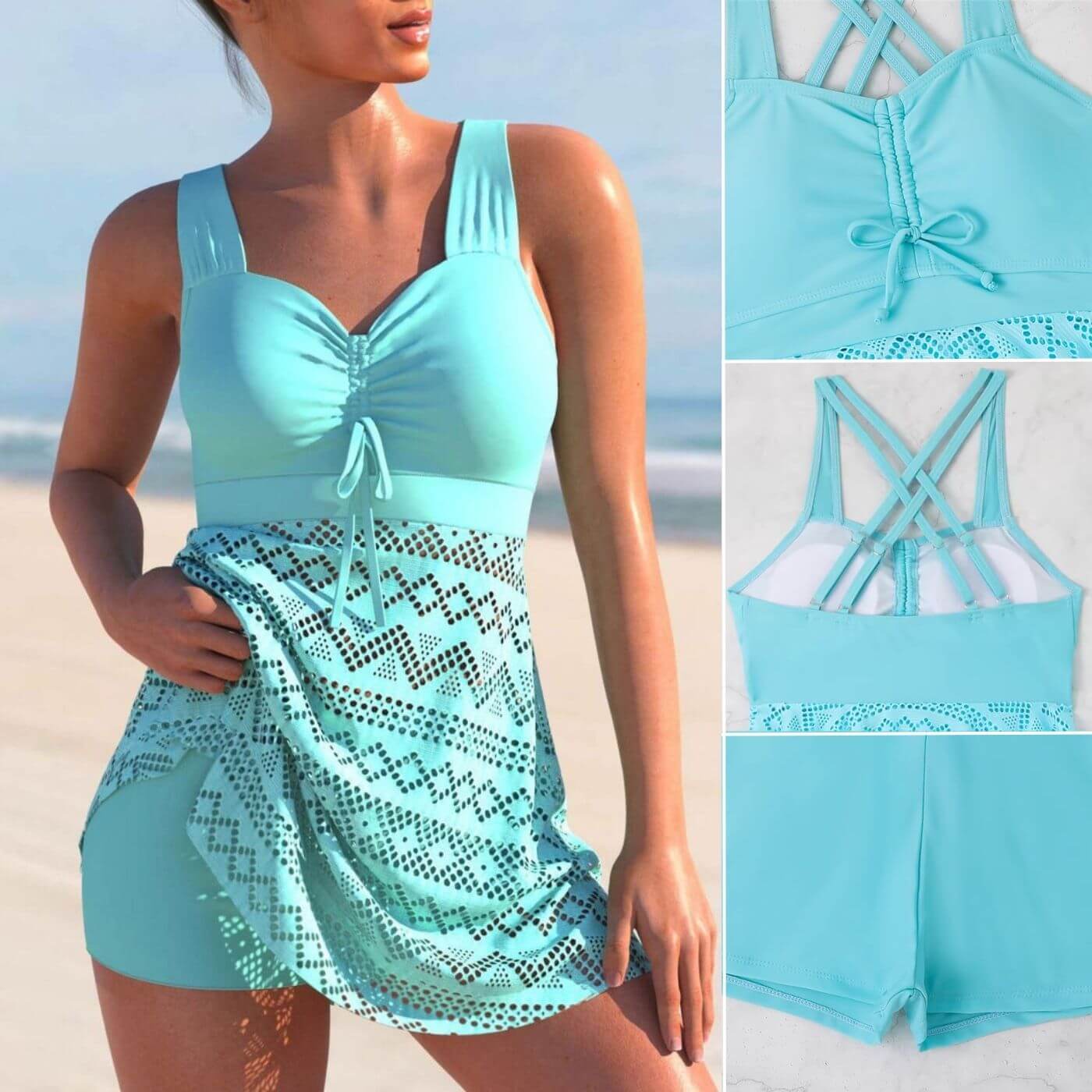 Harlow | Modest Swimdress Shorts Set