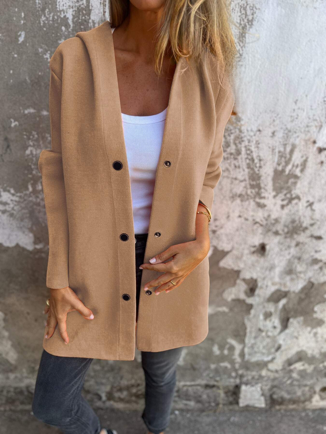 LILA | ELEGANT HOODED CARDIGAN