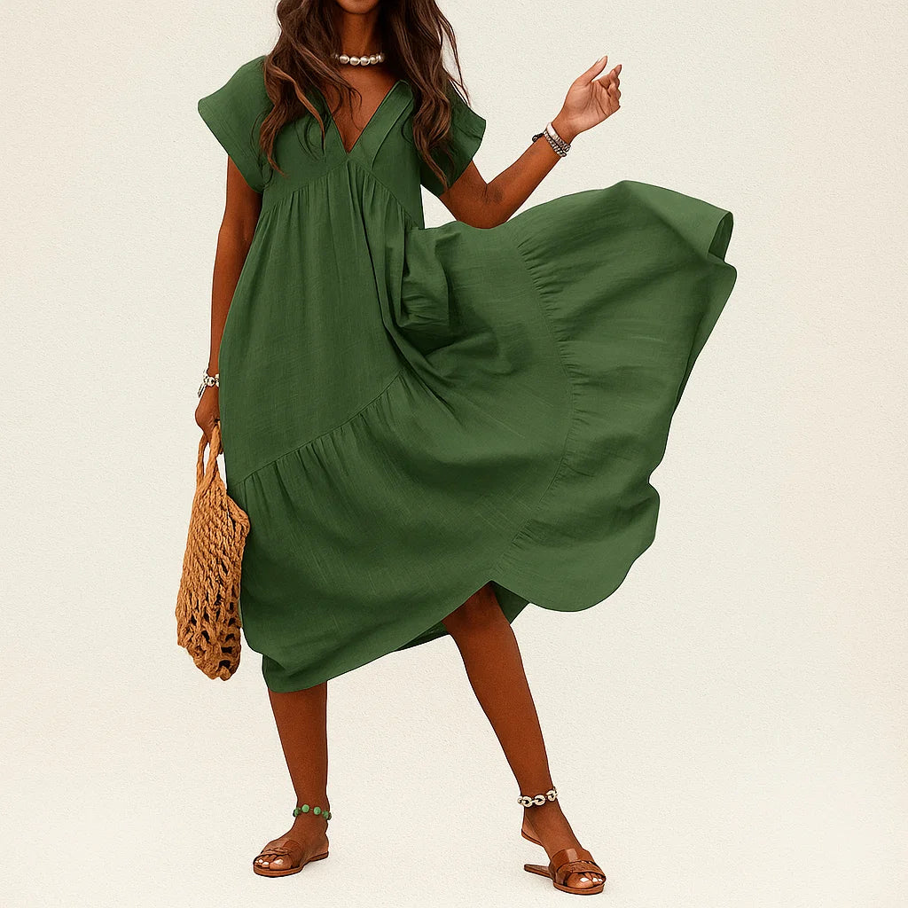 Janelle | Flowy Tummy Covering Loose Dress