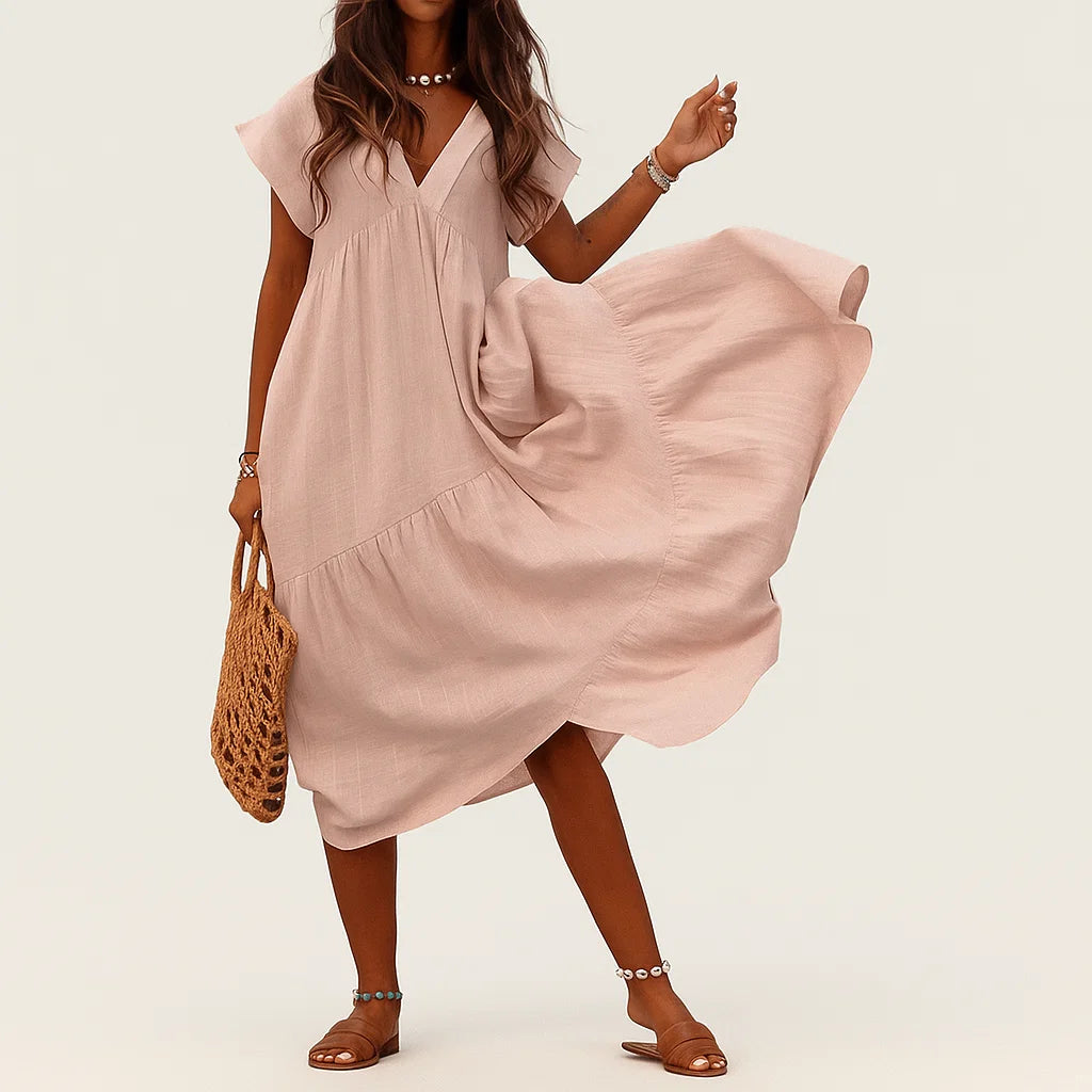 Janelle | Flowy Tummy Covering Loose Dress