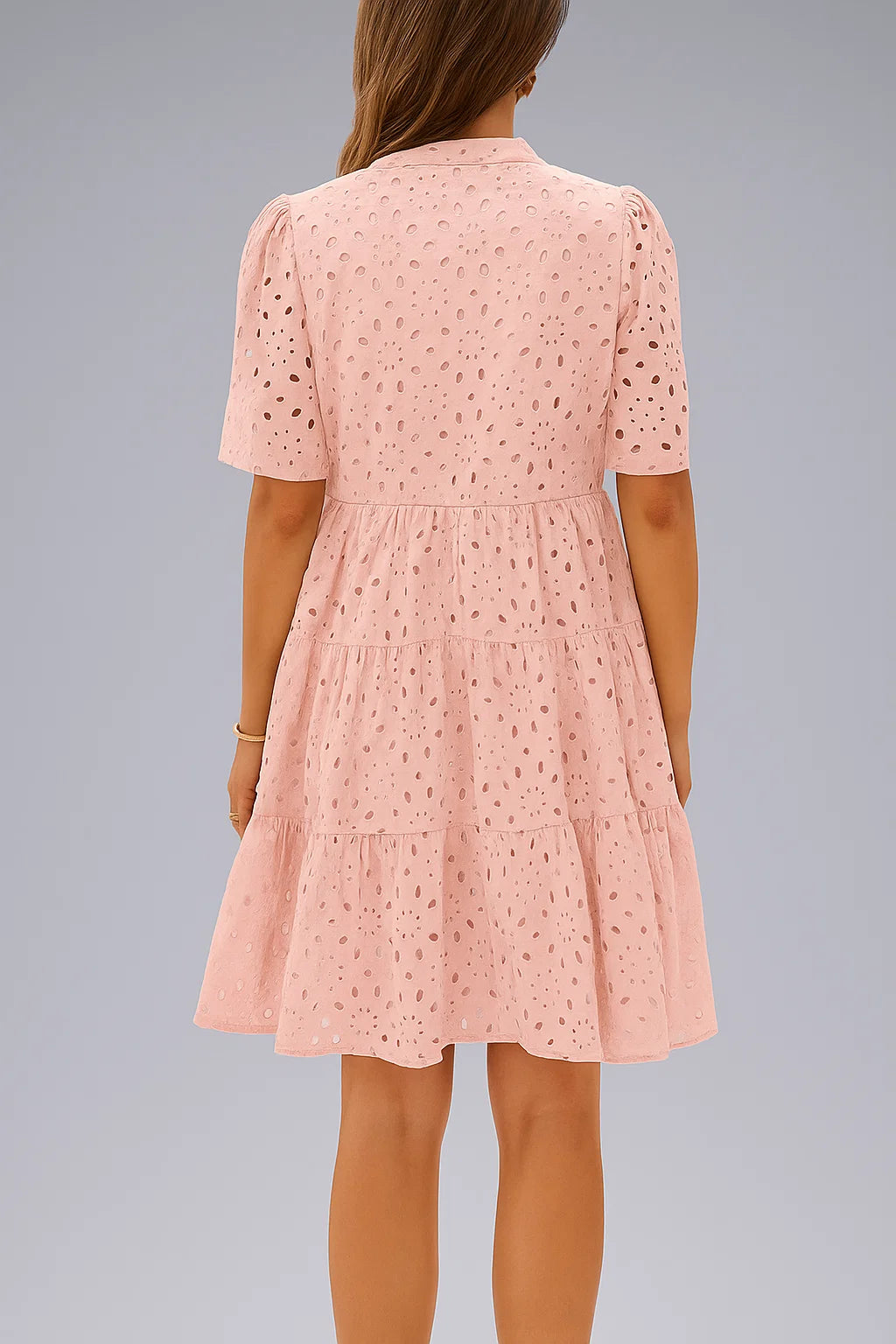 Cassandra | Elegant Hollow Out Lace Ruffle Casual Mini Dress